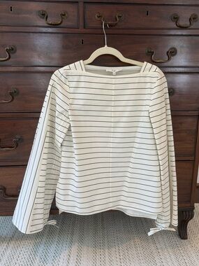 Tibi Striped Cotton Poplin Blouse